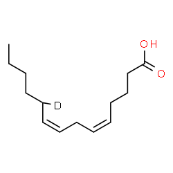 ChemSpider 2D Image | (5Z,8Z)-(10-~2~H_1_)-5,8-Tetradecadienoic acid | C14H23DO2