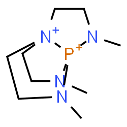 ChemSpider 2D Image | 2,8,9-Trimethyl-2,8,9-triaza-5-azonia-1-phosphoniatricyclo[3.3.3.0~1,5~]undecane | C9H21N4P