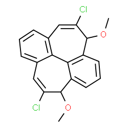 ChemSpider 2D Image | 5,11-Dichloro-4,12-dimethoxy-4,12-dihydrodibenzo[ef,kl]heptalene | C20H16Cl2O2