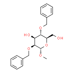 ChemSpider 2D Image | Methyl 2,4-di-O-benzyl-alpha-D-mannopyranoside | C21H26O6