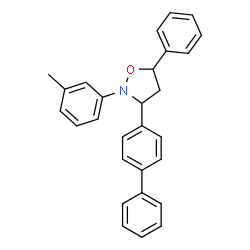 ChemSpider 2D Image | 3-(4-Biphenylyl)-2-(3-methylphenyl)-5-phenyl-1,2-oxazolidine | C28H25NO