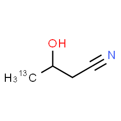 ChemSpider 2D Image | 3-Hydroxy(4-~13~C)butanenitrile | C313CH7NO
