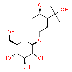 ChemSpider 2D Image | (3S)-4-Hydroxy-3-[(1S)-1-hydroxyethyl]-4-methylpentyl beta-D-glucopyranoside | C14H28O8