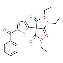 ChemSpider 2D Image | Triethyl (5-benzoyl-1H-pyrrol-2-yl)methanetricarboxylate | C21H23NO7