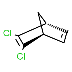 ChemSpider 2D Image | (1R,4S)-2,3-Dichlorobicyclo[2.2.1]hepta-2,5-diene | C7H6Cl2