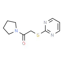 ChemSpider 2D Image | 2-(2-Pyrimidinylsulfanyl)-1-(1-pyrrolidinyl)ethanone | C10H13N3OS