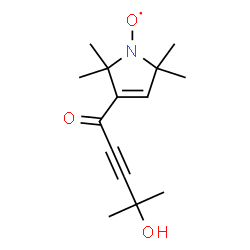ChemSpider 2D Image | [3-(4-Hydroxy-4-methyl-2-pentynoyl)-2,2,5,5-tetramethyl-2,5-dihydro-1H-pyrrol-1-yl]oxidanyl | C14H20NO3