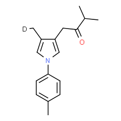 ChemSpider 2D Image | 3-Methyl-1-[4-(~2~H_1_)methyl-1-(4-methylphenyl)-1H-pyrrol-3-yl]-2-butanone | C17H20DNO