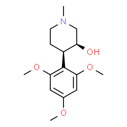 ChemSpider 2D Image | (3S,4R)-1-Methyl-4-(2,4,6-trimethoxyphenyl)-3-piperidinol | C15H23NO4