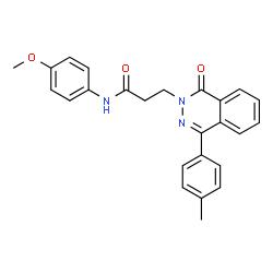 ChemSpider 2D Image | N-(4-Methoxyphenyl)-3-[4-(4-methylphenyl)-1-oxo-2(1H)-phthalazinyl]propanamide | C25H23N3O3