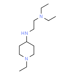 ChemSpider 2D Image | N-[2-(DIETHYLAMINO)ETHYL]-1-ETHYLPIPERIDIN-4-AMINE | C13H29N3