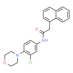 ChemSpider 2D Image | N-[3-Chloro-4-(4-morpholinyl)phenyl]-2-(1-naphthyl)acetamide | C22H21ClN2O2