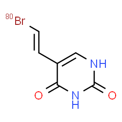 ChemSpider 2D Image | 5-[(E)-2-(~80~Br)Bromovinyl]-2,4(1H,3H)-pyrimidinedione | C6H580BrN2O2