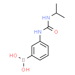 ChemSpider 2D Image | {3-[(Isopropylcarbamoyl)amino]phenyl}boronic acid | C10H15BN2O3
