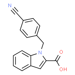 ChemSpider 2D Image | 1-(4-Cyanobenzyl)-1H-indole-2-carboxylic acid | C17H12N2O2