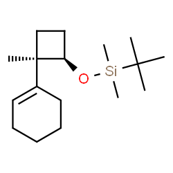 ChemSpider 2D Image | {[(1R,2R)-2-(1-Cyclohexen-1-yl)-2-methylcyclobutyl]oxy}(dimethyl)(2-methyl-2-propanyl)silane | C17H32OSi