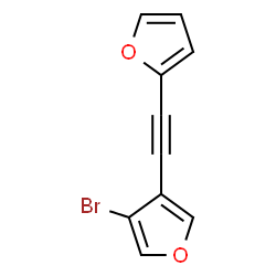 ChemSpider 2D Image | 3-Bromo-4-(2-furylethynyl)furan | C10H5BrO2