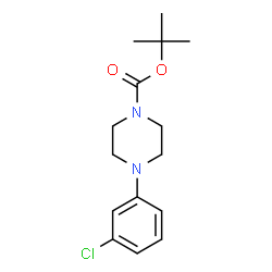 ChemSpider 2D Image | 2-Methyl-2-propanyl 4-(3-chlorophenyl)-1-piperazinecarboxylate | C15H21ClN2O2