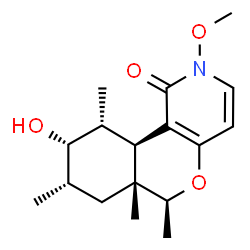 ChemSpider 2D Image | (6S,6aR,8S,9S,10R,10aR)-9-Hydroxy-2-methoxy-6,6a,8,10-tetramethyl-2,6,6a,7,8,9,10,10a-octahydro-1H-isochromeno[4,3-c]pyridin-1-one | C17H25NO4