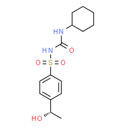 ChemSpider 2D Image | N-(Cyclohexylcarbamoyl)-4-[(1S)-1-hydroxyethyl]benzenesulfonamide | C15H22N2O4S