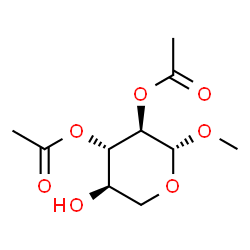 ChemSpider 2D Image | Methyl 2,3-di-O-acetyl-beta-D-xylopyranoside | C10H16O7