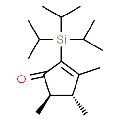 ChemSpider 2D Image | (4R,5R)-3,4,5-Trimethyl-2-(triisopropylsilyl)-2-cyclopenten-1-one | C17H32OSi