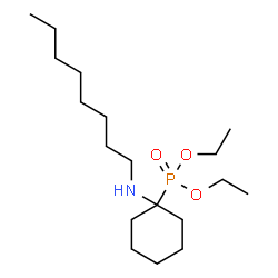 ChemSpider 2D Image | Diethyl [1-(octylamino)cyclohexyl]phosphonate | C18H38NO3P