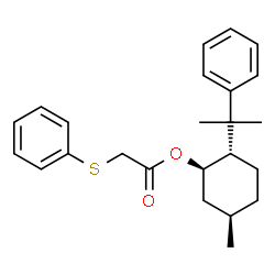 ChemSpider 2D Image | (1R,2S,5R)-5-Methyl-2-(2-phenyl-2-propanyl)cyclohexyl (phenylsulfanyl)acetate | C24H30O2S