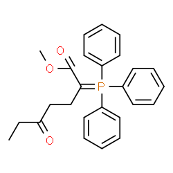 ChemSpider 2D Image | Methyl 5-oxo-2-(triphenylphosphoranylidene)heptanoate | C26H27O3P