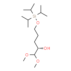ChemSpider 2D Image | (2S)-1,1-Dimethoxy-5-[(triisopropylsilyl)oxy]-2-pentanol | C16H36O4Si