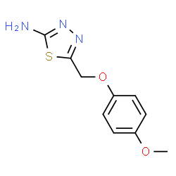 ChemSpider 2D Image | 5-(4-methoxyphenoxymethyl)-1,3,4-thiadiazol-2-amine | C10H11N3O2S