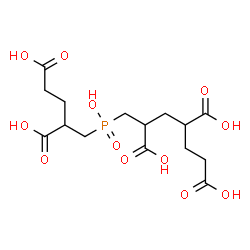 ChemSpider 2D Image | 6-[(2,4-Dicarboxybutyl)(hydroxy)phosphoryl]-1,3,5-hexanetricarboxylic acid | C15H23O12P