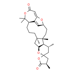 ChemSpider 2D Image | (1'S,2S,4R,4'R,5'R,6'R,10'S,12'R,16'R)-4,4',6',12',17',17'-Hexamethyl-3,4-dihydro-5H,19'H-spiro[furan-2,8'-[9,18,24]trioxapentacyclo[19.2.1.0~4,12~.0~5,10~.0~16,22~]tetracosa[20,22]diene]-5,19'-dione | C30H42O6