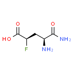 ChemSpider 2D Image | (4R)-4-Fluoro-L-alpha-glutamine | C5H9FN2O3
