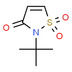 ChemSpider 2D Image | 2-tert-butyl-2,3-dihydro-1??,2-thiazole-1,1,3-trione | C7H11NO3S