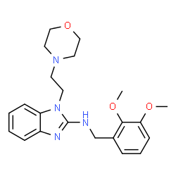 ChemSpider 2D Image | N-(2,3-Dimethoxybenzyl)-1-[2-(4-morpholinyl)ethyl]-1H-benzimidazol-2-amine | C22H28N4O3