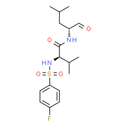 ChemSpider 2D Image | N~2~-[(4-Fluorophenyl)sulfonyl]-N-[(2R)-4-methyl-1-oxo-2-pentanyl]-D-valinamide | C17H25FN2O4S