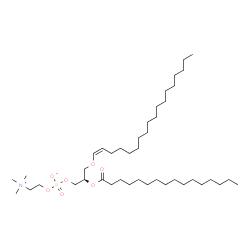 ChemSpider 2D Image | 1-(1Z-octadecenyl)-2-hexadecanoyl-sn-glycero-3-phosphocholine | C42H84NO7P