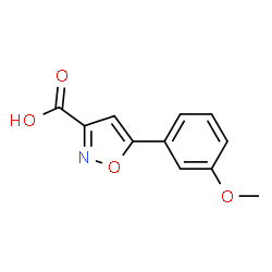 ChemSpider 2D Image | 5-(3-methoxyphenyl)isoxazole-3-carboxylic acid | C11H9NO4