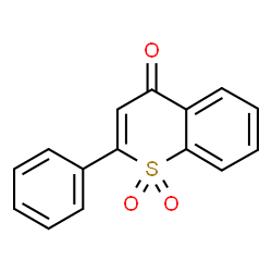 ChemSpider 2D Image | 2-Phenyl-4H-thiochromen-4-one 1,1-dioxide | C15H10O3S