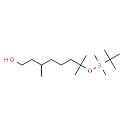 ChemSpider 2D Image | 7-{[Dimethyl(2-methyl-2-propanyl)silyl]oxy}-3,7-dimethyl-1-octanol | C16H36O2Si