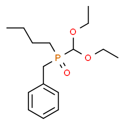 ChemSpider 2D Image | Benzyl(butyl)(diethoxymethyl)phosphine oxide | C16H27O3P