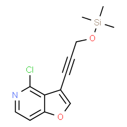 ChemSpider 2D Image | 4-Chloro-3-{3-[(trimethylsilyl)oxy]-1-propyn-1-yl}furo[3,2-c]pyridine | C13H14ClNO2Si