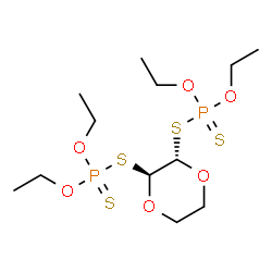 ChemSpider 2D Image | S,S'-(2S,3S)-1,4-Dioxane-2,3-diyl O,O,O',O'-tetraethyl bis(phosphorodithioate) | C12H26O6P2S4