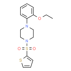 ChemSpider 2D Image | 1-(2-Ethoxyphenyl)-4-(2-thienylsulfonyl)piperazine | C16H20N2O3S2