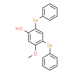 ChemSpider 2D Image | 5-Methoxy-2,4-bis(phenylselanyl)phenol | C19H16O2Se2