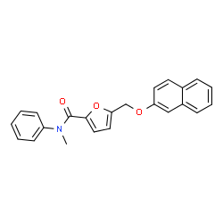 ChemSpider 2D Image | N-Methyl-5-[(2-naphthyloxy)methyl]-N-phenyl-2-furamide | C23H19NO3