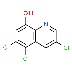 ChemSpider 2D Image | 3,5,6-Trichloro-8-quinolinol | C9H4Cl3NO