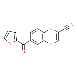 ChemSpider 2D Image | 6-(2-Furoyl)-1,4-benzodioxine-2-carbonitrile | C14H7NO4