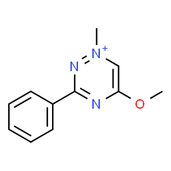 ChemSpider 2D Image | 5-Methoxy-1-methyl-3-phenyl-1,2,4-triazin-1-ium | C11H12N3O
